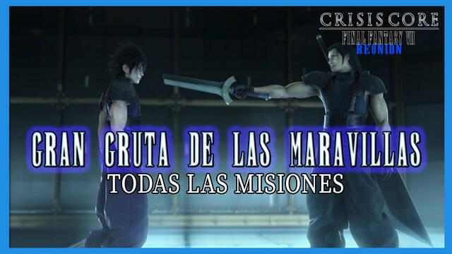 Crisis Core FF VII - Reunion: Gran gruta de las maravillas, todas las misiones - Crisis Core -Final Fantasy VII- Reunion