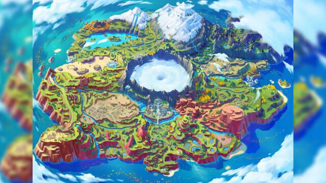Estas son las mediciones exactas del mapa de Paldea de Pokémon Escarlata y Púrpura