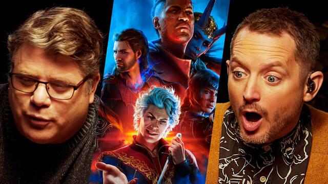 Elijah Wood y Sean Astin jugando a Baldur's Gate 3