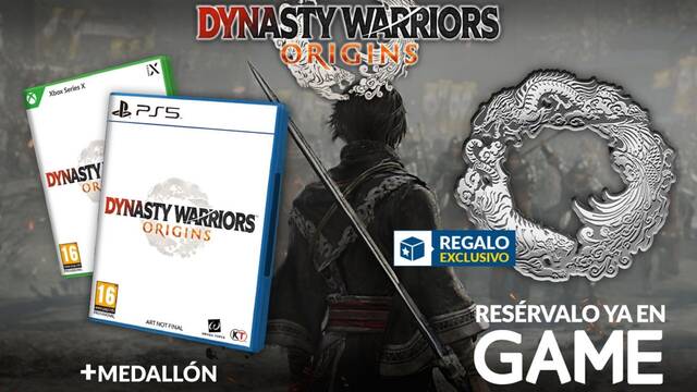 Reserva Dynasty Warriors: Origins en GAME y ll�vate de regalo un medall�n met�lico plateado