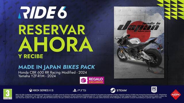 Reserva el juego de motos RIDE 6 en GAME y ll�vate un DLC exclusivo