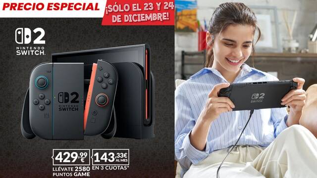 GAME rebaja Nintendo Switch 2 a 429,99 euros durante dos d�as y a�ade un regalo exclusivo