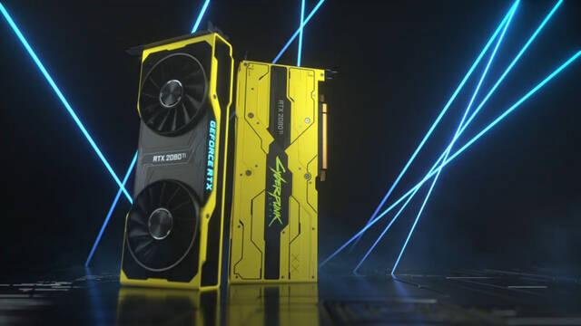 Gr�fica RTX 2080 Ti decorada con motivos de Cyberpunk 2077.