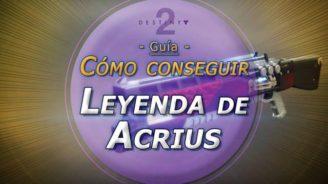 Leyenda de Acrius en Destiny 2: C�mo conseguir esta ex�tica y su catalizador - Destiny 2