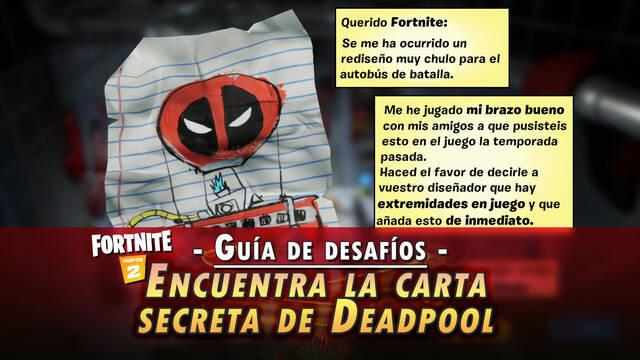 Desaf�o Fortnite: Encuentra la carta de Deadpool para Epic Games - SOLUCI�N - Fortnite Battle Royale