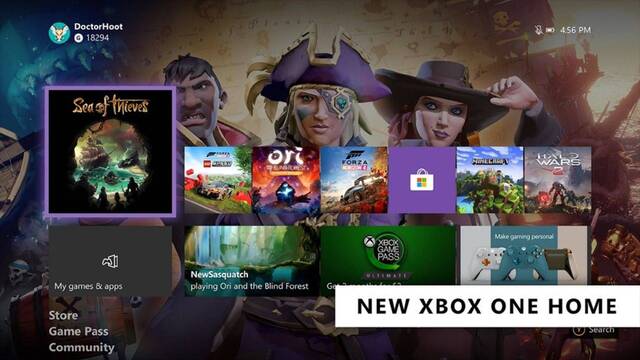 Xbox One nueva interfaz febrero 2020