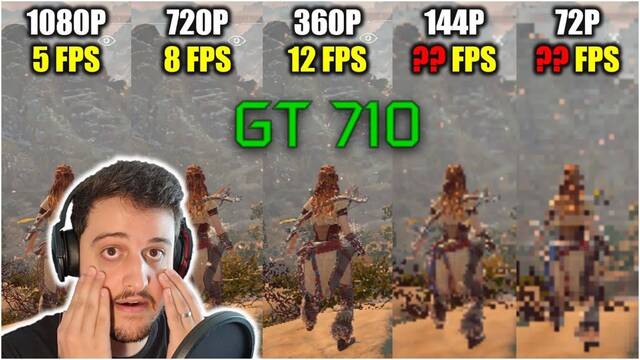 As� se ve Horizon Zero Dawn a 72p