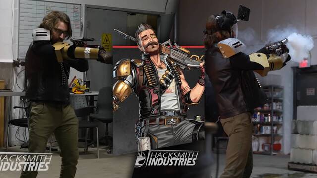 Recrean el brazo de Fuse, de Apex Legends, en la vida real.