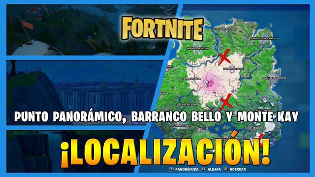 Fortnite - D�nde encontrar Punto Pintoresco, Barranco Bello y Monte Kay - Fortnite Battle Royale