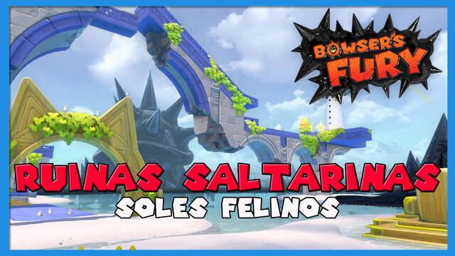 TODOS los Soles felinos de Ruinas Saltarinas en Bowser's Fury - Super Mario 3D World + Bowser's Fury