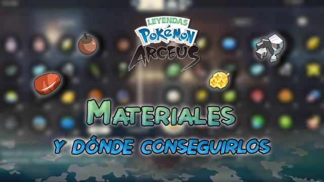 Materiales y recursos de Leyendas Pokémon Arceus: Cómo conseguirlos y usos