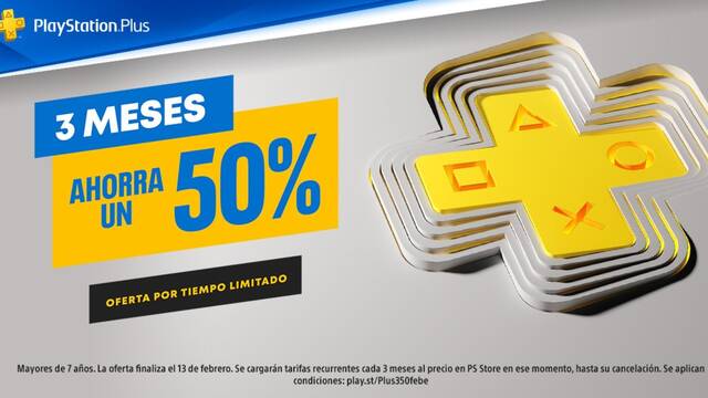 Descuento del 50% en la suscripci�n de 3 meses de PS Plus.