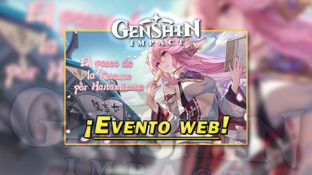 Genshin Impact: Evento web El paseo de la kitsune por Hanamizaka
