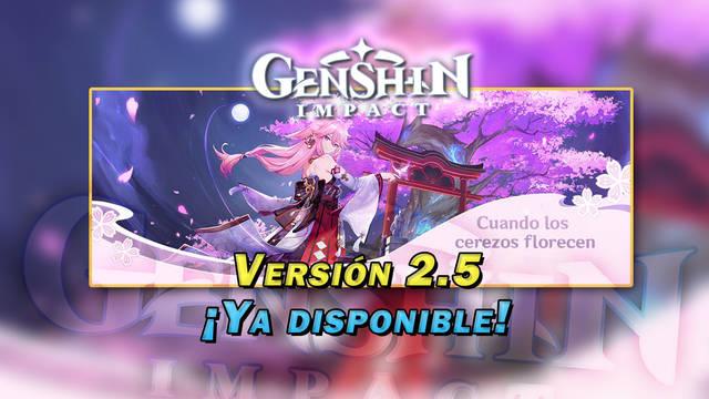 Genshin Impact v2.5 ya disponible: Todos los detalles