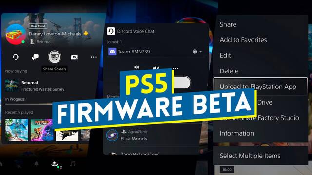 PS5 firmware beta con Discord y más novedades 2023