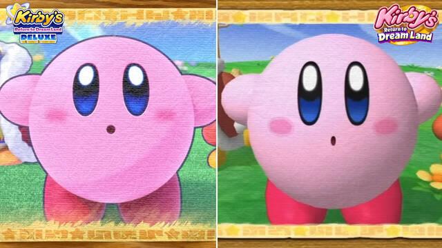 Comparativa entre Kirby's Dream Land Deluxe con Kirby's Adventure Wii
