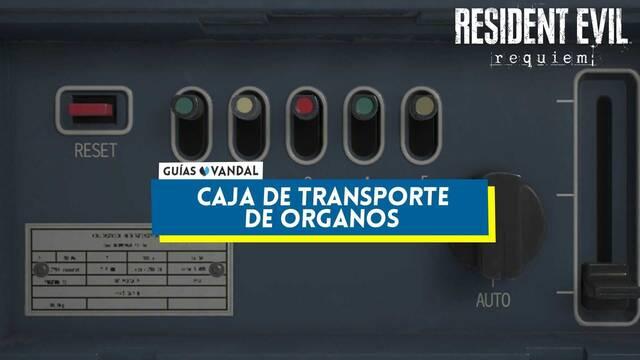 Caja de transporte de �rganos y soluci�n en Resident Evil Requiem - Resident Evil Requiem