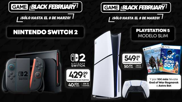 GAME celebra su Black February con consolas rebajadas, grandes lanzamientos y doble de puntos