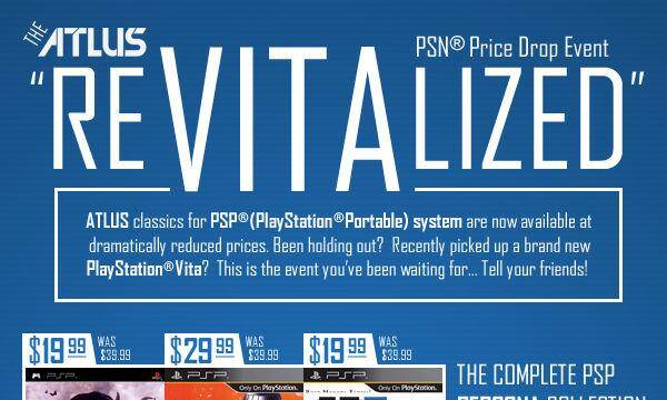 Atlus rebaja el precio de sus juegos de PSP en la PlayStation Store norteamericana