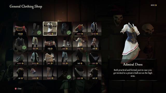 Personalización Sea of Thieves - Indumentarias