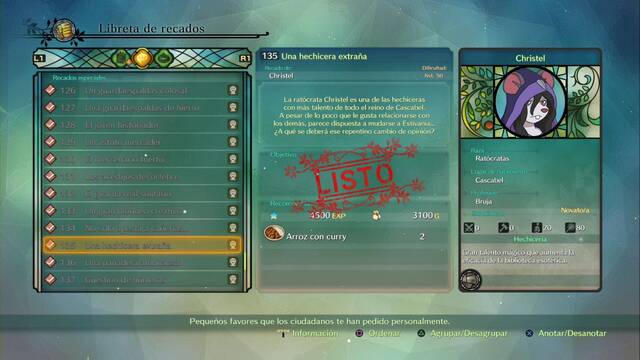 Recado Especial 135 - Una hechicera extra�a en Ni No Kuni 2: El renacer de un reino - Ni No Kuni II: El Renacer de un Reino