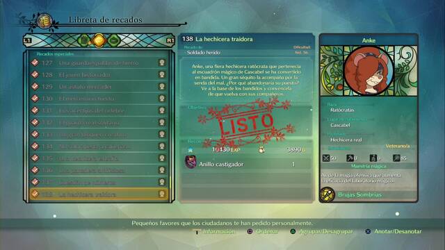 Recado Especial 138 - La hechicera traidora en Ni No Kuni 2: El renacer de un reino - Ni No Kuni II: El Renacer de un Reino