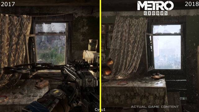 Comparan los gráficos de Metro Exodus en el E3 de 2017 y la reciente GDC