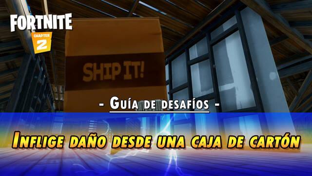Desaf�o Fortnite: Inflige da�o a jugadores mientras usas una caja de cart�n - SOLUCI�N - Fortnite Battle Royale