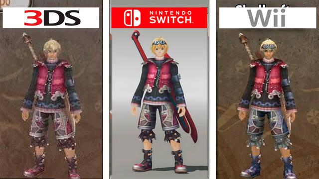 Nueva comparativa gr�fica entre las diferentes versiones de Xenoblade Chronicles.