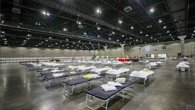 E3 convertido en un hospital