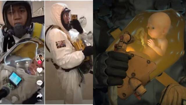 Death Stranding inspira a un padre a crear una incubadora port�til para su beb�.
