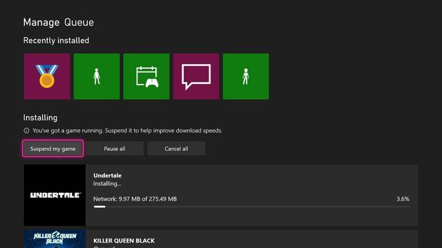 Xbox Series X/S descargar más rápido actualización