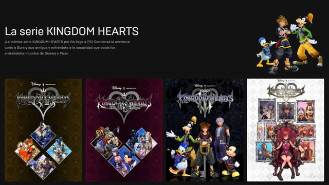 Kingdom Hearts PC Epic Games Store descuento Disney+