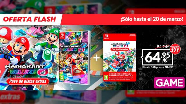 Mario Kart 8 Deluxe + PASE DE PISTAS EXTRA en GAME consíguelo ya
