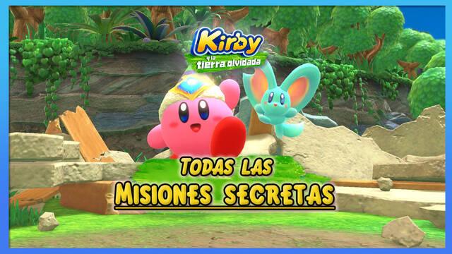 TODAS las misiones secretas en Kirby y la tierra olvidada