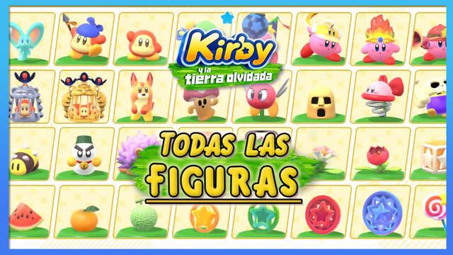 TODAS las figuras en Kirby y la tierra olvidada y cómo conseguirlas - Kirby y la tierra olvidada
