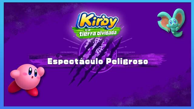 Espect�culo Peligroso en Kirby y la tierra olvidada: Waddle Dees y misiones - Kirby y la tierra olvidada