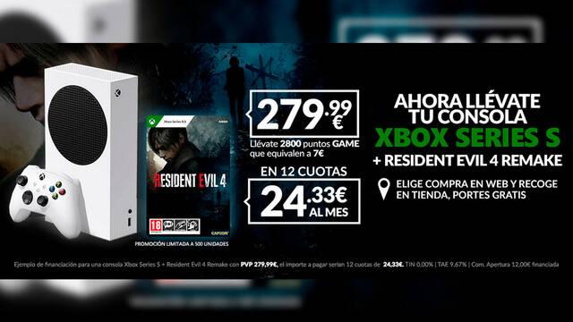 Oferta GAME Xbox Series S y Resident Evil 4 Remake por 279,99€