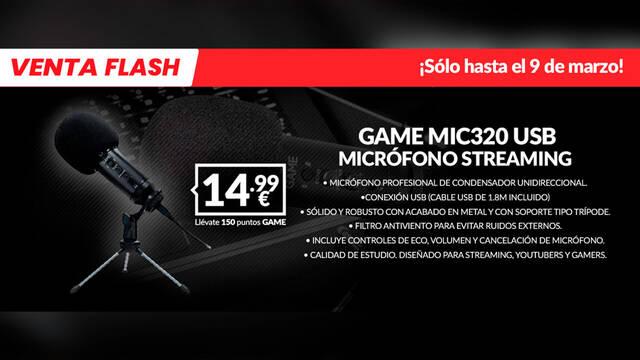 GAME MIC320 por 14,99 euros en una nueva Oferta Flash GAME
