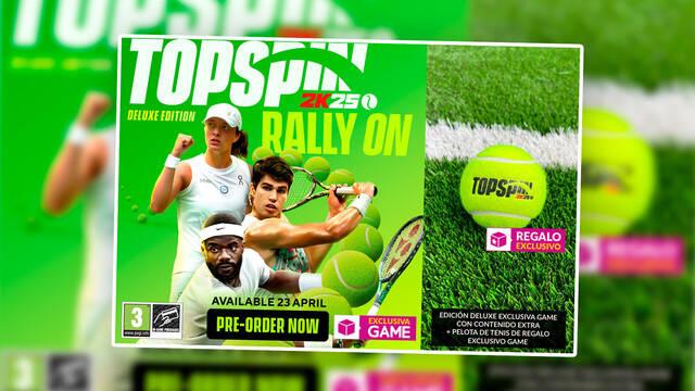 GAME abre las reservas de Top Spin 2K25 con regalo exclusivo.