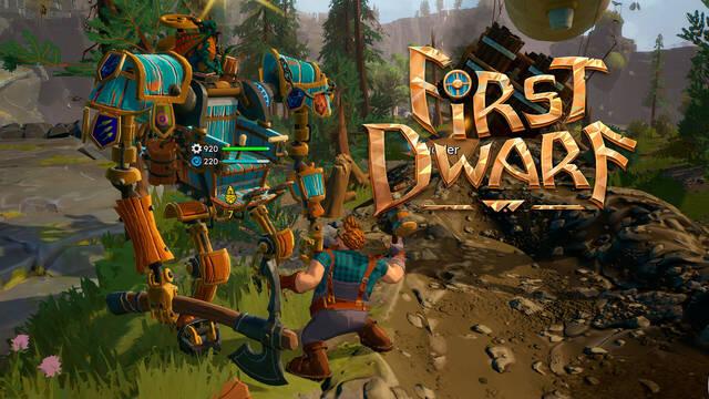 Prueba gratis First Dwarf, un juego de supervivencia de un enano con exotraje.