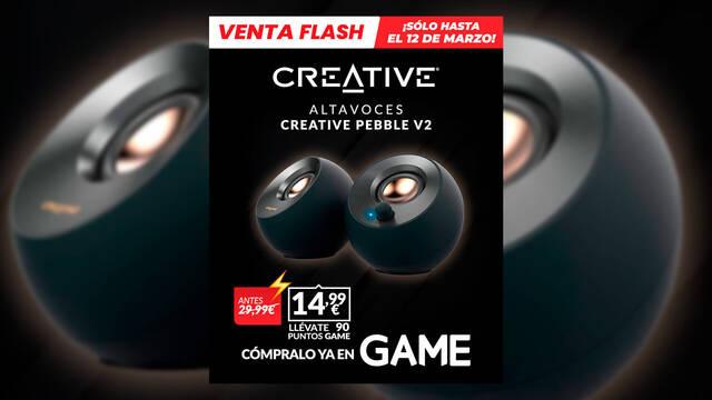 Altavoces Creative Pebble 2.0 V2 de oferta en GAME por tiempo limitado.