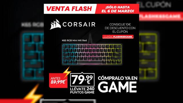 Corsair K65 RGB Mini oferta GAME por tiempo limitado