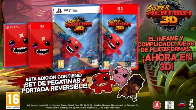 Super Meat Boy 3D tendr� lanzamiento en formato f�sico en PS5 y Nintendo Switch 2