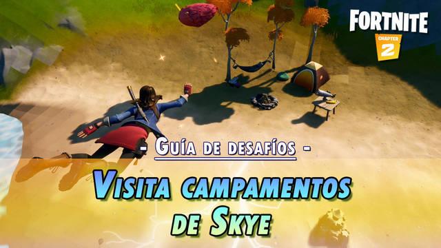 Desaf�o Fortnite: Visita los campamentos costeros de Skye - LOCALIZACI�N - Fortnite Battle Royale