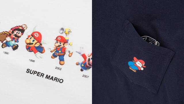 Nuevas camisetas de Mario en Uniqlo con motivo del 35� aniversario de la saga.