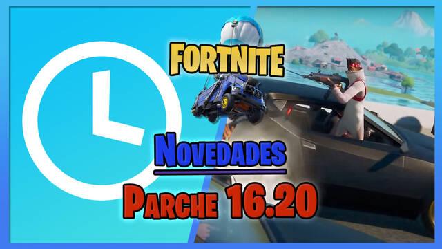 Fortnite parche 16.20: novedades, cambios, skins y todos los detalles