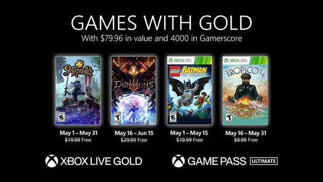 Juegos con Gold de mayo de 2021.