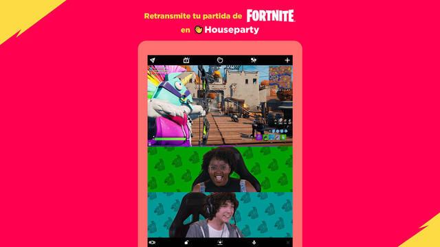 Fortnite streaming Houseparty integraci�n