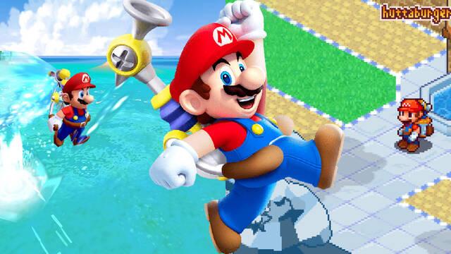 Super Mario Sunshine al estilo Game Boy Advance